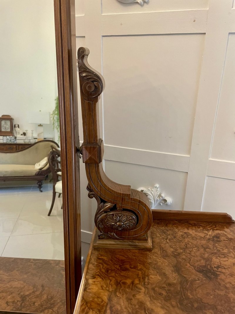 Exhibition Quality Antique Victorian Burr Walnut Dressing Table - Image 11